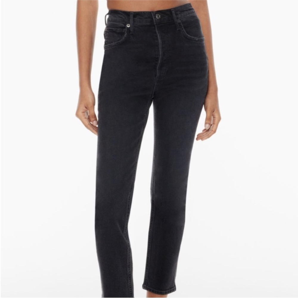 Agolde Riley Crop Jeans in Panoramic wash. Sz 26